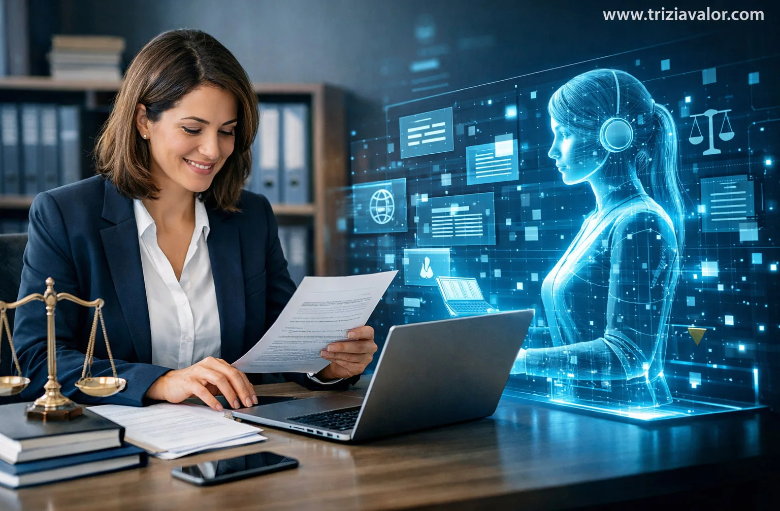 profissional utilizando inteligência artificial para melhorar a produtividade no trabalho