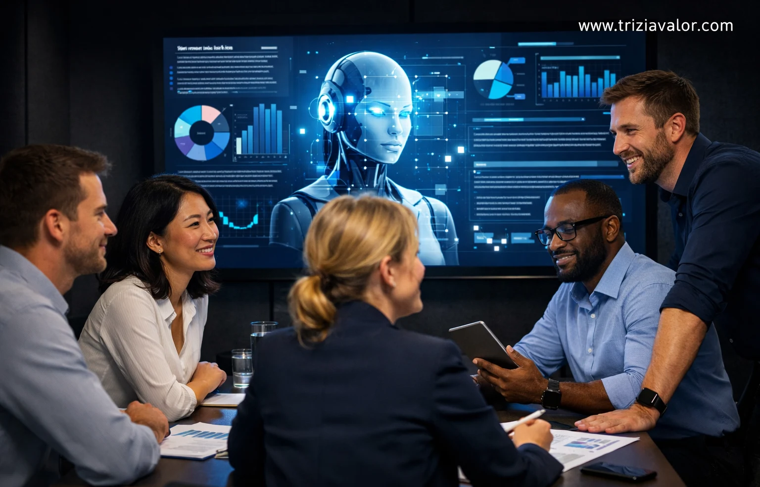 profesionales com sistemas de conhecimento com IA no trabalho