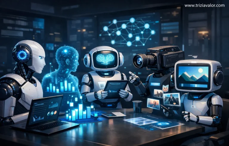 representação de modelos de inteligência artificial analisando dados