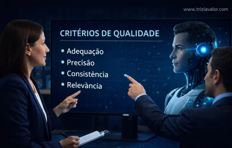 critérios de qualidade na interação com IA no trabalho