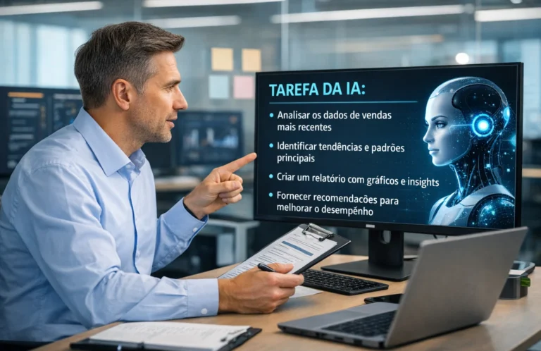 definir tarefa na interação com inteligência artificial no trabalho