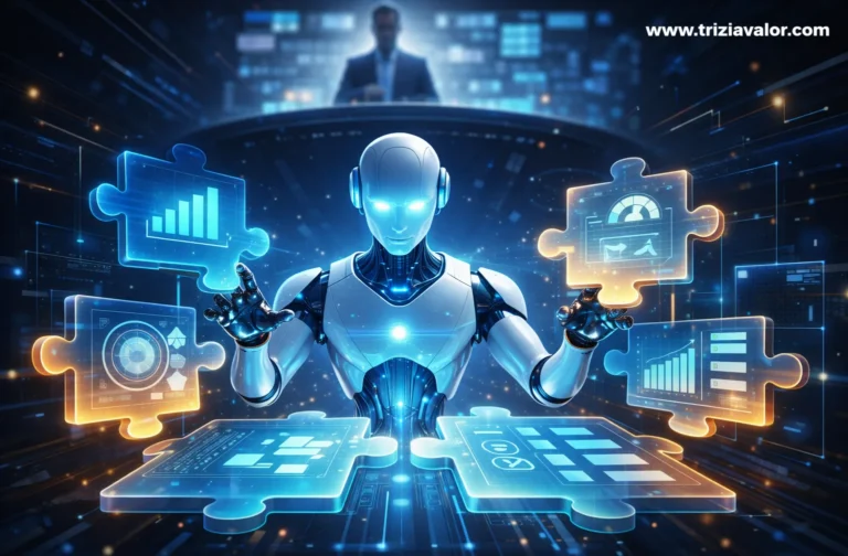 IA e produtividade analítica no trabalho analisando grandes volumes de informação