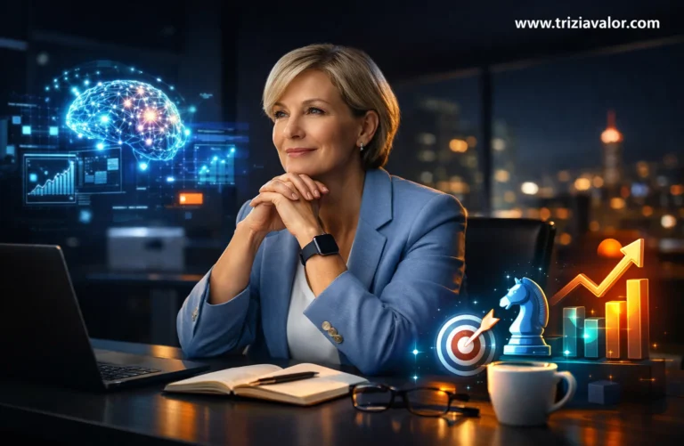 IA para pensamento estratégico no trabalho analisando cenários e decisões estratégicas