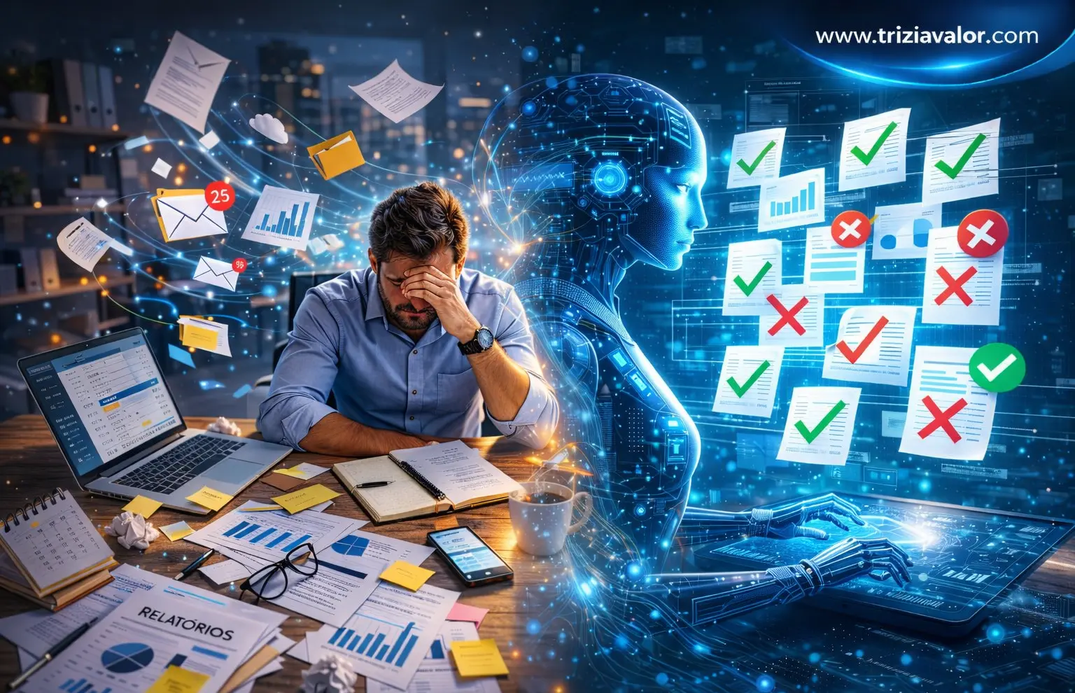 IA para filtrar informação relevante no trabalho identificando conteúdos importantes