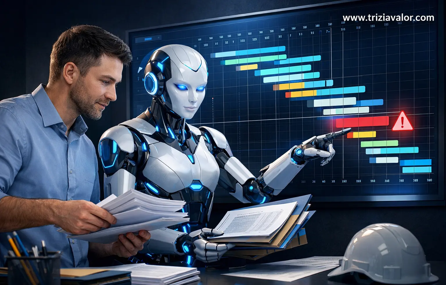 IA para planejamento profissional organizando tarefas e projetos no trabalho