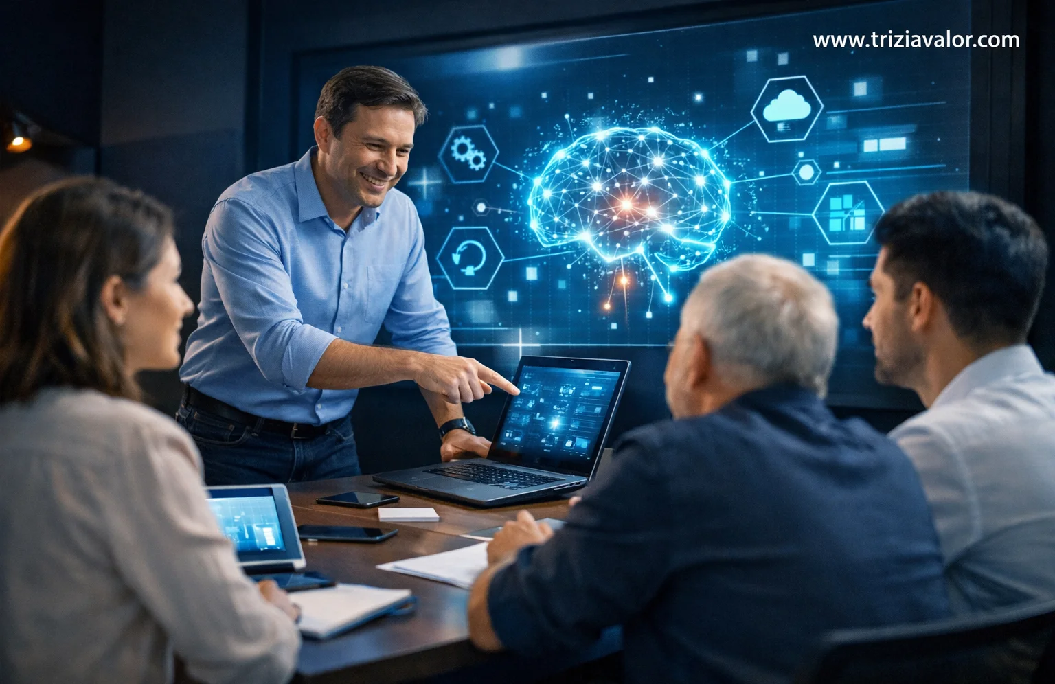 IA para melhorar produtividade intelectual no trabalho analisando informação complexa