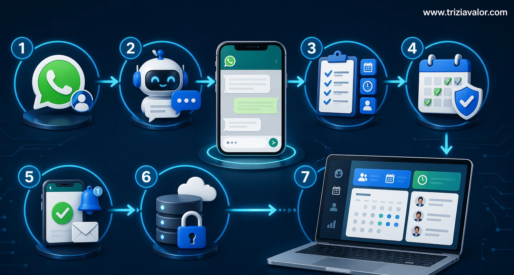 agendamento automático WhatsApp sistema chatbot atendimento automático